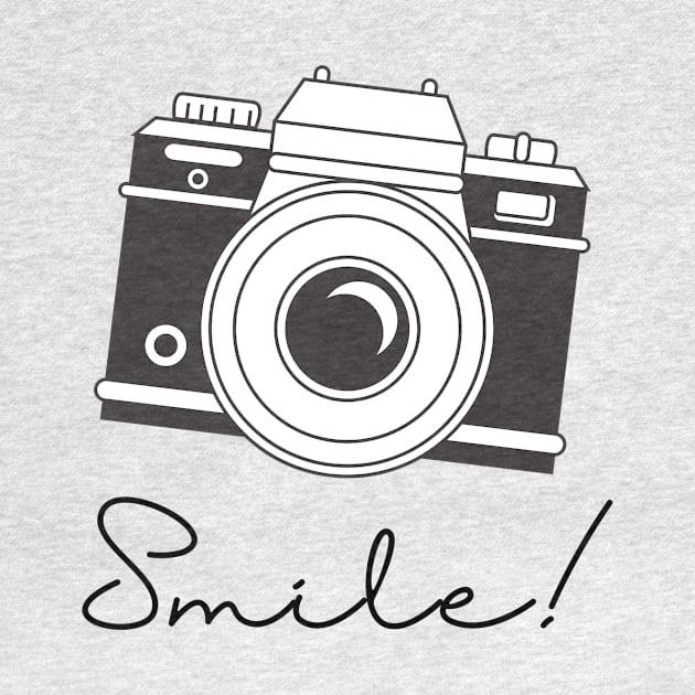 Smile to the camera t-shirt. Travel and adventures by Monkey Mindset